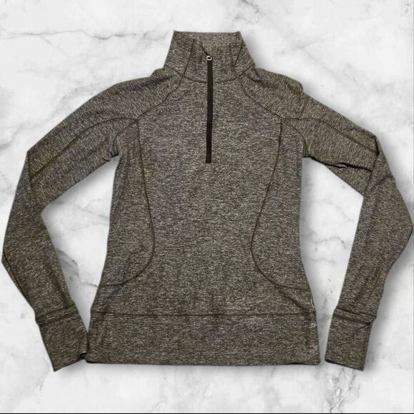 lululemon athletica Tops - Lululemon Size 4 Rush Hour Quarter Zip Gray